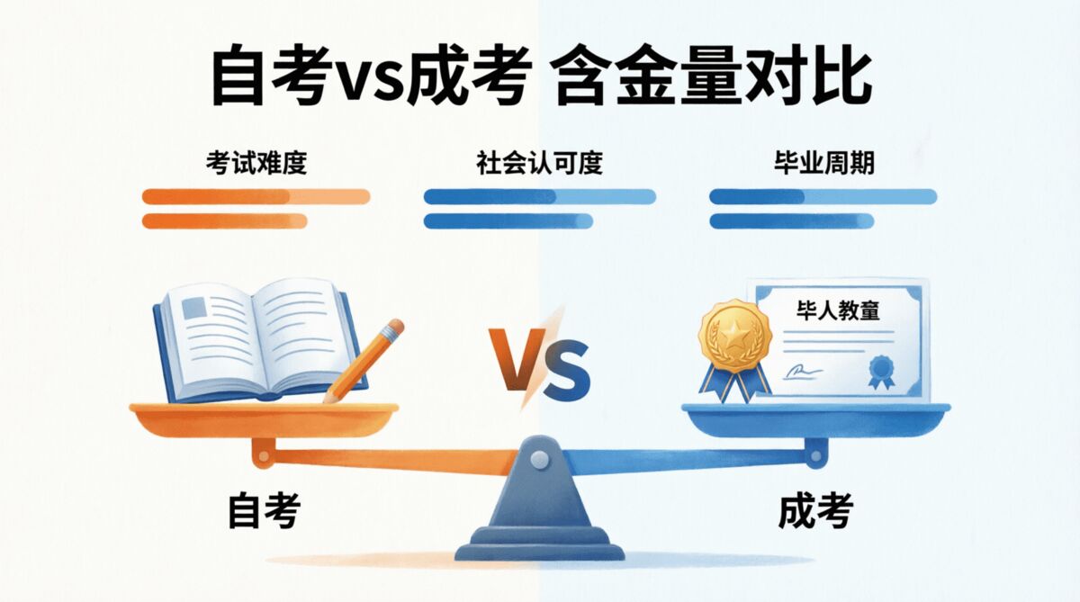 重庆自考和成考哪个含金量高?